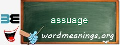 WordMeaning blackboard for assuage